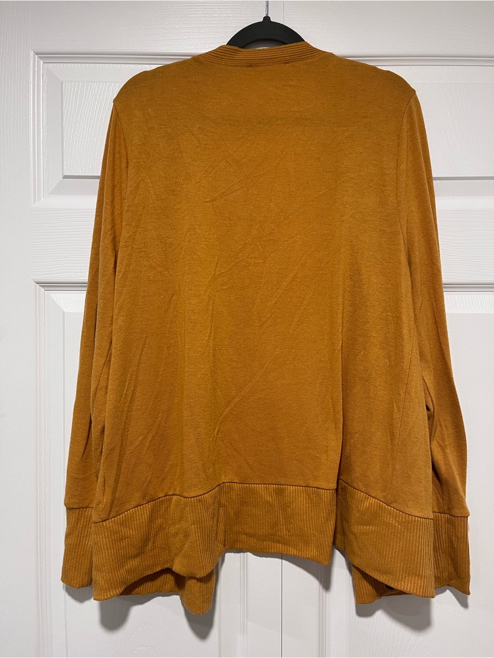 Zenana Outfitters Snap-Front V-Neck Cardigan - Mustard - Picture 3 of 4